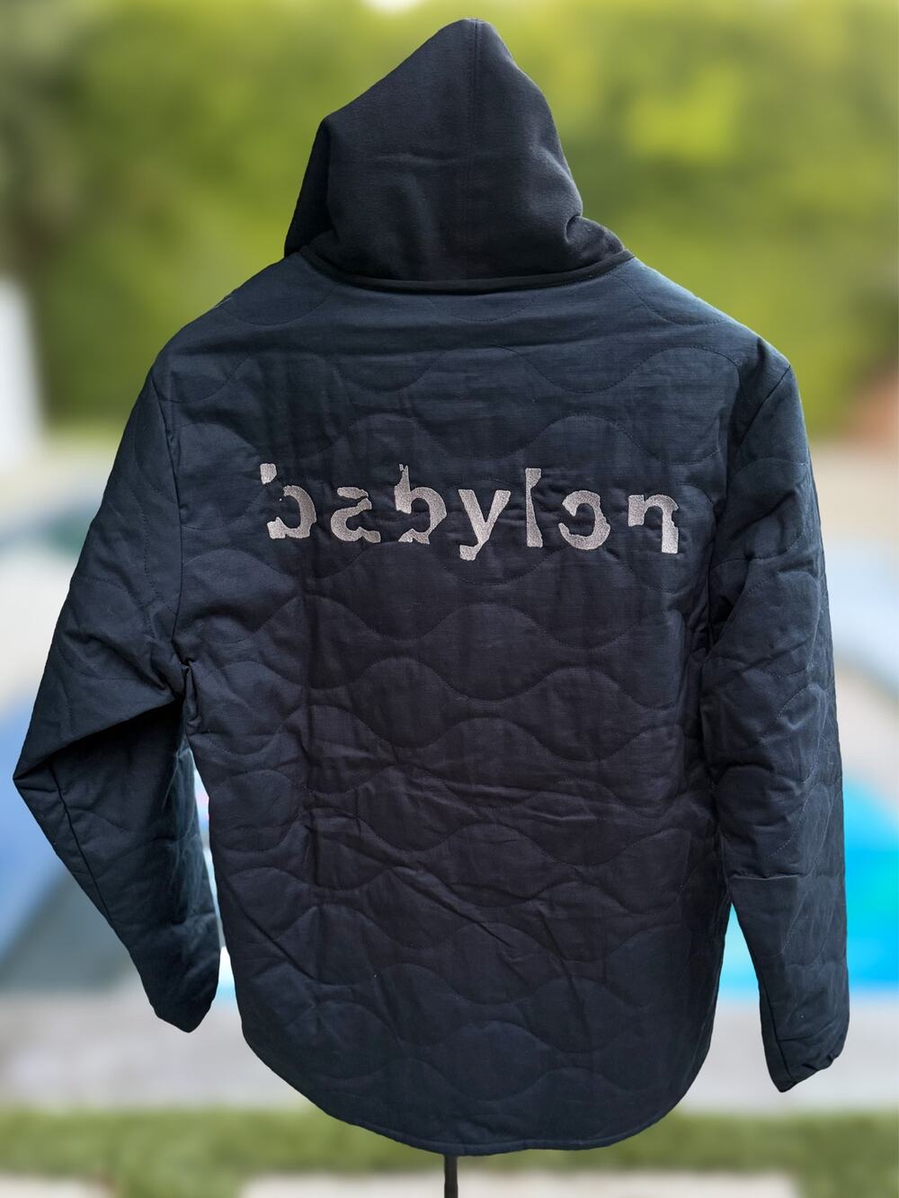 Babylon LA We Light The Fires Quilted Hooded Jacket Large NWT Streetwear